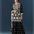 Black chiffon georgette sharara salwar suit collection semi stitched
