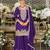 Purple chinon sharara salwar suit collection semi stitched