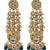 Gold plated kundan long jhumka earrings for women