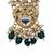 Gold plated kundan long jhumka earrings for women