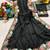 Black star georgette pastel floral resham & zari embroidery saree