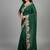 Green star georgette pastel floral resham & zari embroidery saree