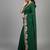 Green star georgette pastel floral resham & zari embroidery saree