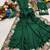 Green star georgette pastel floral resham & zari embroidery saree
