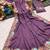 Lavender star georgette pastel floral resham & zari embroidery saree