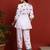 Women white & black floral hand embroidered angarkha chikankari flared top & trouser co-ord set