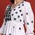Women white & black floral hand embroidered angarkha chikankari flared top & trouser co-ord set