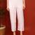 Women white ethnic motifs hand embroidered angarkha chikankari flared top & trouser co-ord set