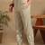 Women olive floral embroidered liva rayon lucknowi chikankari shirt and straight pant set