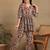 Women's abstract nature leaf printed liva rayon pleated multicolor co-ord set