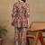 Women's abstract nature leaf printed liva rayon pleated multicolor co-ord set