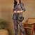 Women's multicolor floral printed cotton co-ord set with peplum top and straight pant