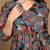Women's multicolor floral printed cotton co-ord set with peplum top and straight pant