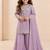 Fox georgette embroidery purple readymade salwar suit