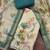 Teal blue colour pure cotton linen shimmer printed salwar suit with dupatta