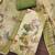 Green colour pure cotton linen shimmer printed salwar suit with dupatta