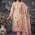 Pink colour pure cotton linen shimmer printed salwar suit with dupatta