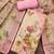 Pink colour pure cotton linen shimmer printed salwar suit with dupatta
