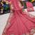 Peach star georgette pastel floral resham & zari embroidery saree
