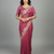 Pink star georgette pastel floral resham & zari embroidery saree