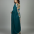 Navy blue georgette pastel floral resham & zari embroidery saree
