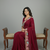 Pink georgette pastel floral resham & zari embroidery saree