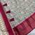 Dark Pink & cream cotton silk lehenga set with traditional print and zari weaving border for women's 