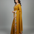 Yellow georgette pastel floral resham & zari embroidery saree