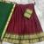 Maroon Kanci cottan blend half saree with traditional gold zari weaving work 