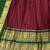 Maroon Kanci cottan blend half saree with traditional gold zari weaving work 