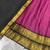 Rustpink & Black Kanci cottan blend half saree with traditional gold zari weaving work