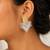 Gold plated metallic dual tone drop earrings