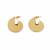 Gold plated metallic hoop earrings