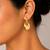 Gold plated metallic chunky drop earrings