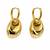 Gold plated metallic chunky drop earrings