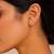 Gold plated metallic stud earrings