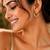 Gold plated metallic hoop earrings