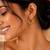 Gold plated metallic hoop earrings