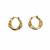 Gold plated metallic hoop earrings