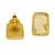 Off white stone metallic stud earrings