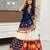 Cream colour Muslin Cotton Digital Print Lehenga Choli with Mirror Work Dupatta