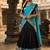 Blue & Black Kanci cottan blend half saree with traditional gold zari weaving work