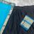 Blue & Black Kanci cottan blend half saree with traditional gold zari weaving work