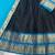 Blue & Black Kanci cottan blend half saree with traditional gold zari weaving work