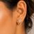 Gold plated metallic star stud earrings