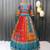 Multicolor Muslin Cotton Digital Print Lehenga Choli with Mirror Work Dupatta