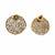 Gold plated metallic round stud earrings