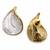 Gold plated metallic tear drop stud earrings