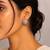 Silver stone half ball stud earrings