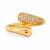 Gold plated dual texture metallic wrap ring